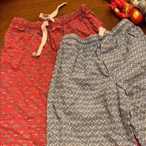 2 pair vineyard vines PJ pants